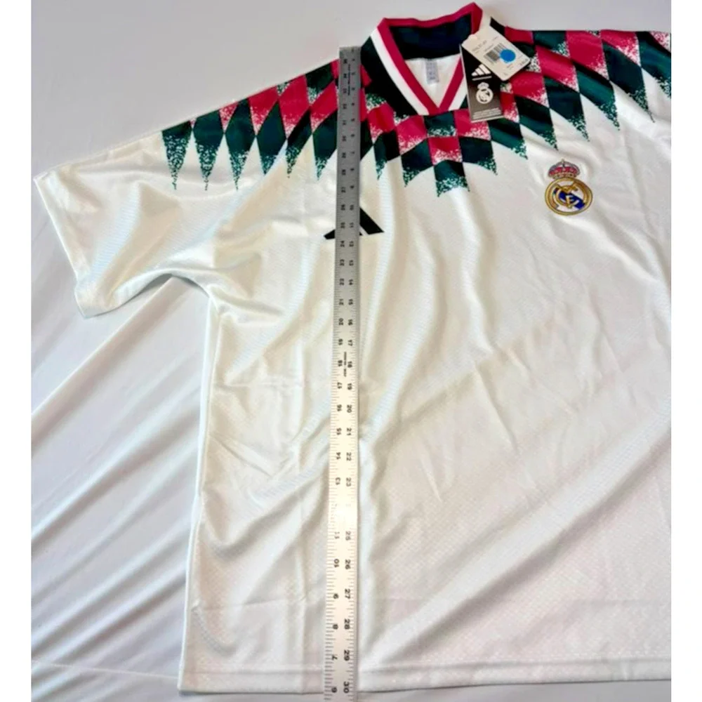 New Adidas Real Madrid Soccer Jersey Men’s Size Large White/Green/Pink With Tags